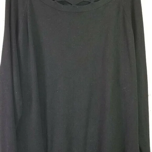 Lane Bryant size 26/28 Knit Black Long Sleeve  Pull Over Long Sleeve SWEATER Top - Picture 7 of 7